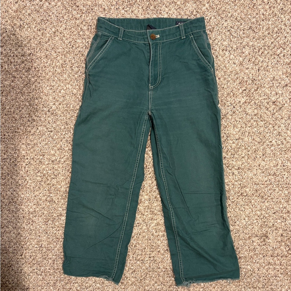 GAP Green Cropped Carpenter Pants